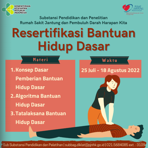 Resertifikasi Bantuan Hidup Dasar (25 Juli sd 18 Agustus 2022)