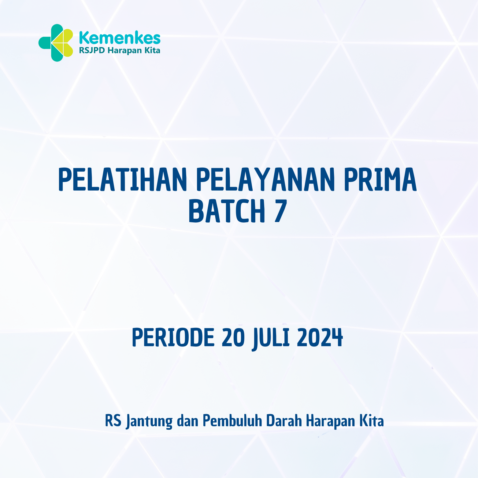 Pelatihan Pelayanan Prima Periode 20 Juli 2024 BATCH 7