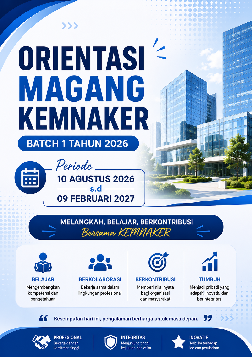 ORIENTASI MAGANG KEMNAKER BATCH 1 TAHUN 2026